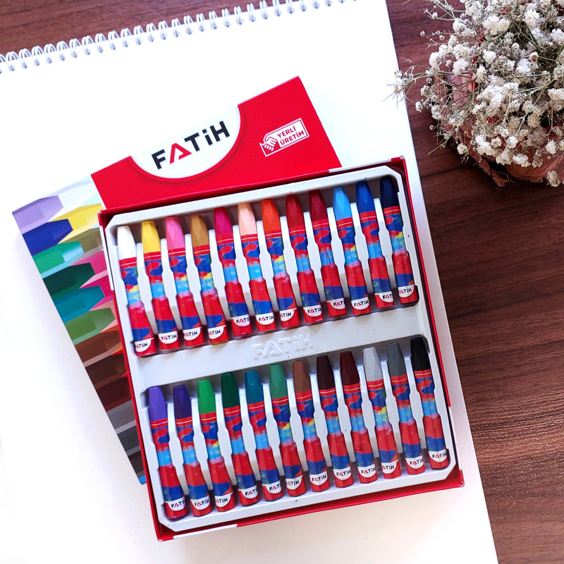 مداد شمعی 24 رنگ فاتح مدل  Oil Pastel