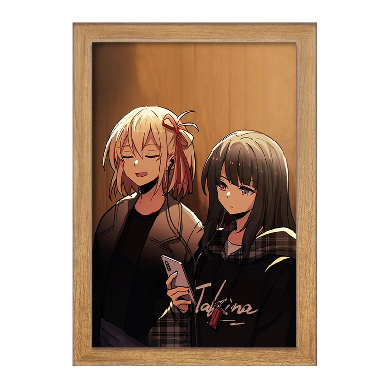 تابلو خندالو مدل تاکینا و چیساتو انیمه لیکوریس ریکویل Lycoris Recoil  کد 22987