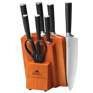 سرویس چاقو آشپزخانه 8 پارچه گینسو مدل Gourmet Chikara