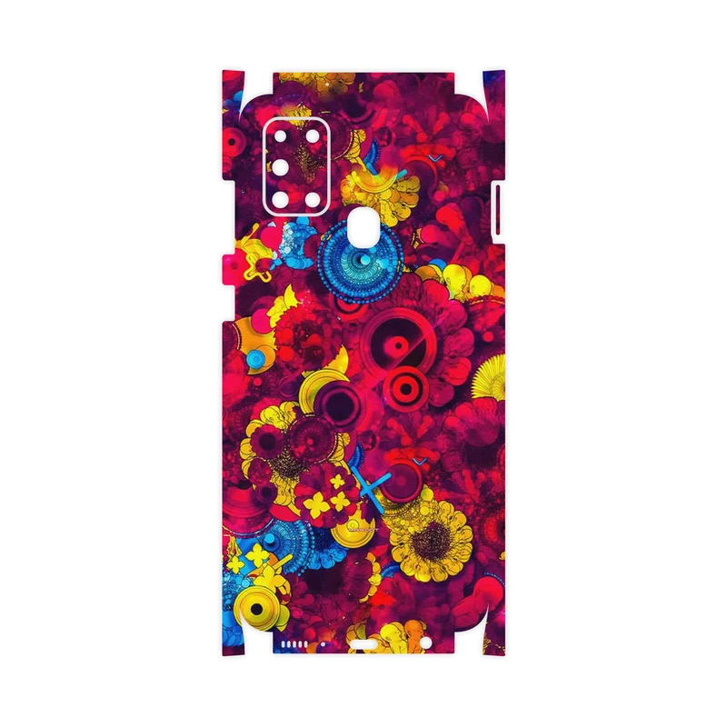 برچسب پوششی ماهوت مدل Vector Flower Garden Digital Art-FullSkin مناسب برای گوشی موبایل سامسونگ Galaxy A21s