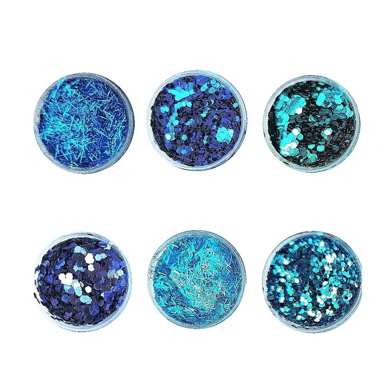 پولک ناخن مدل base مجموعه 6 عددی