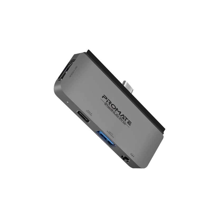 هاب 4 پورت USB-C پرومیت مدل PADHUB-PRO.GREY هاب 4 پورت USB-C پرومیت مدل PADHUB-PRO.GREY
