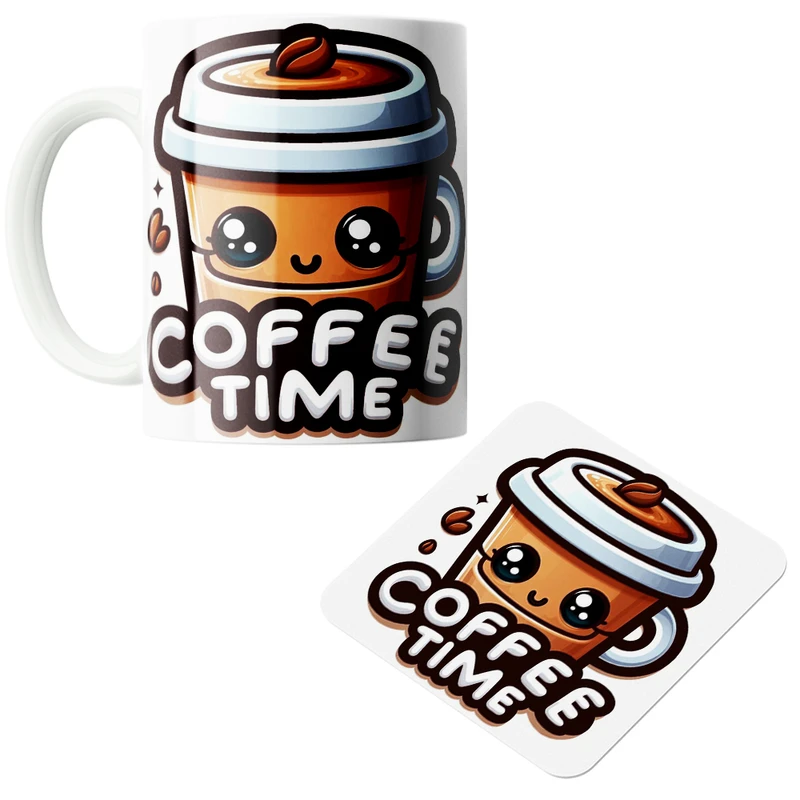 ماگ پاد آفرین مدل Coffee کد z380 به همراه زیر لیوانی