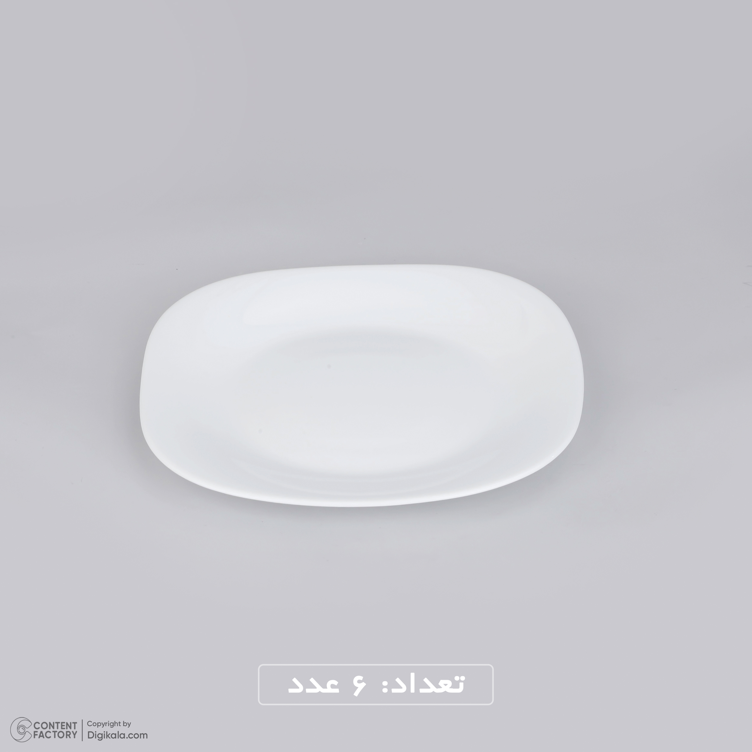 بشقاب طرح مربع مدل کلاسیک 200 بسته 6 عددی