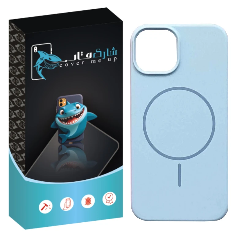 کاور شارک قاب مدل سیلیکونی پاک کنی مگ سیف دار مناسب برای گوشی موبایل اپل iPhone 11