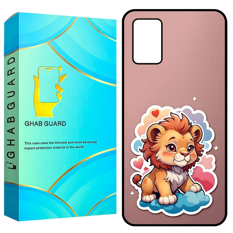 کاور قاب گارد طرح بچه شیر مدل GCHPA03S مناسب برای گوشی موبایل سامسونگ Galaxy A02s / M02s / A03s  