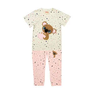 ست تی شرت و شلوار دخترانه مدل بارنی B