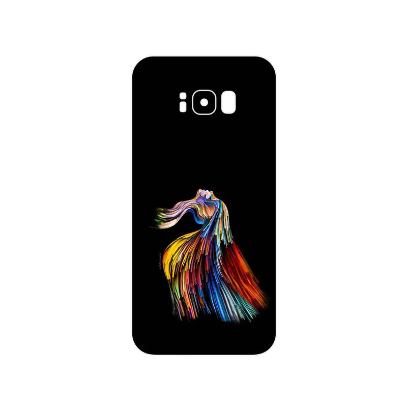 برچسب پوششی ماهوت مدل Rainbow Hair Digital Art مناسب برای گوشی موبایل سامسونگ Galaxy S8 Plus