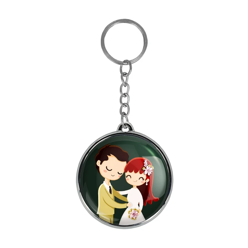 جاکلیدی خندالو طرح عروس و داماد مدل دوطرفه کد 2962029621