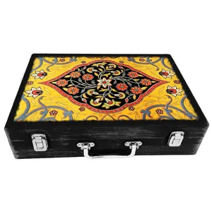 جعبه هدیه مدل چمدان طرح کاشی کد WSL579