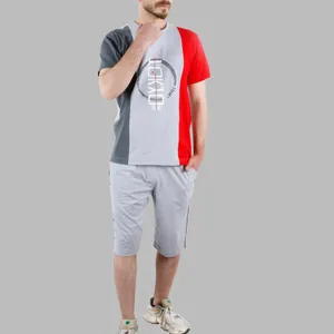 ست تی شرت و شلوارک مردانه آریان نخ باف مدل 17632