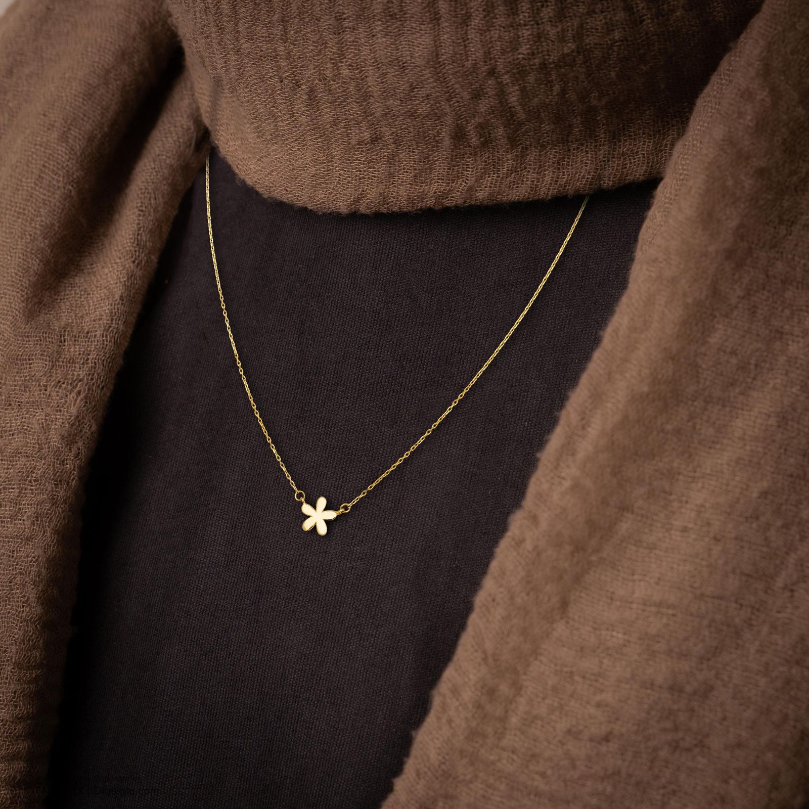 گردنبند طلا 18 عیار زنانه با زنجیر حلقهای (فلامینگو) روبی آرت گالری مدل 330042 - - 2