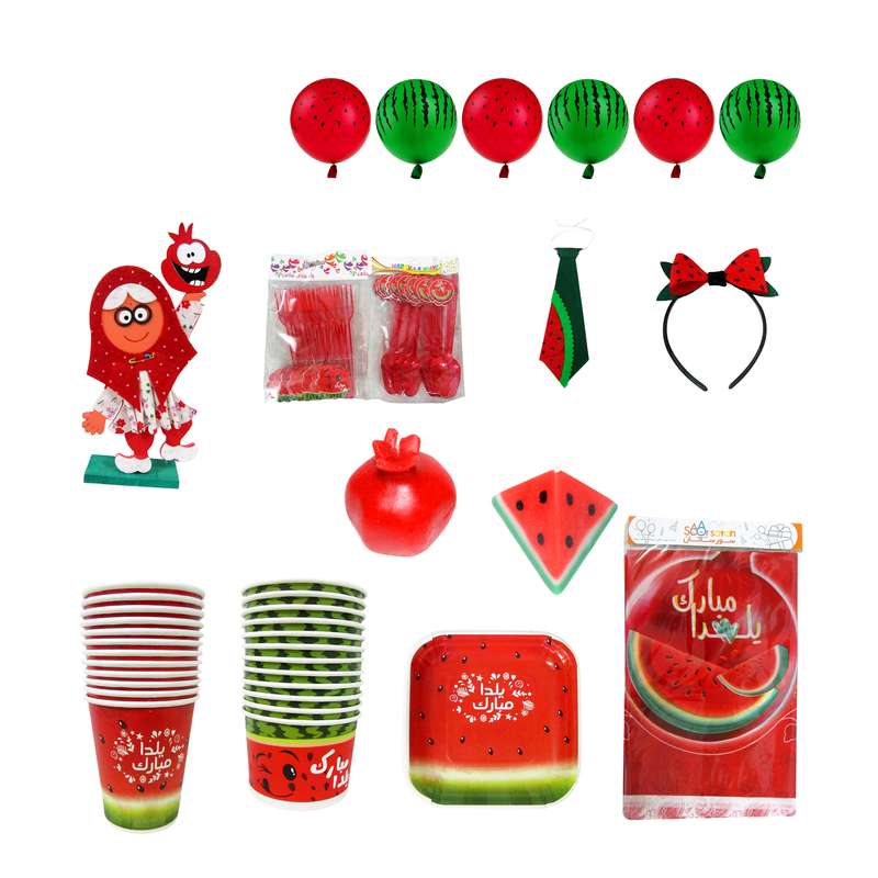 مجموعه 72 عددی تم یلدا مدل شقایق