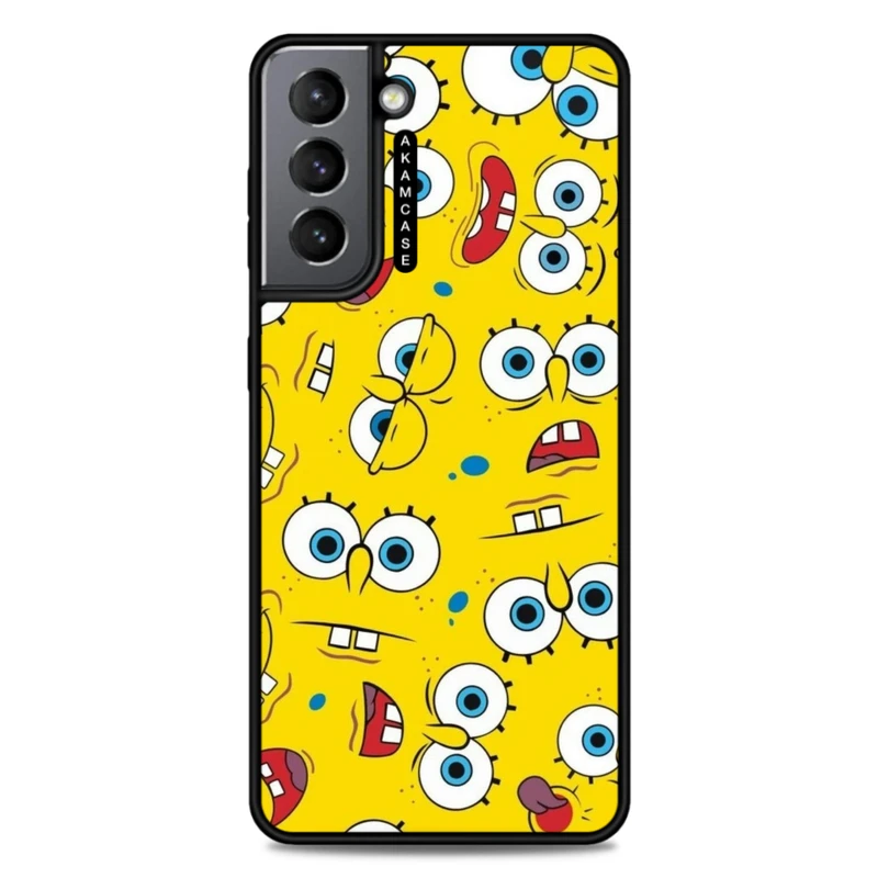 کاور آکام مدل AMC-WSGS21-SPONGE BOB5 مناسب برای گوشی موبایل سامسونگ Galaxy S21