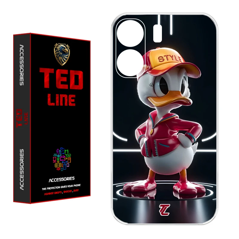 کاور تد لاین طرح دانلد داک کد 1137 مناسب برای گوشی موبایل شیائومی Redmi 13C / Poco C65