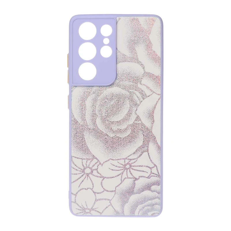 کاور طرح گل کد 246 مناسب برای گوشی موبایل سامسونگ Galaxy S21 Ultra