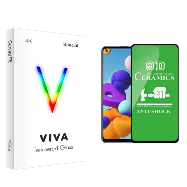 محافظ صفحه نمایش سرامیکی ویوا مدل 4K مناسب برای گوشی موبایل سامسونگ GALAXY A21S