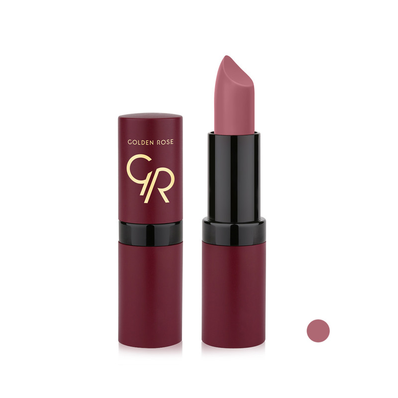 رژ لب جامد مات گلدن رس مدل Velvet رنگ گوشتی شماره 14