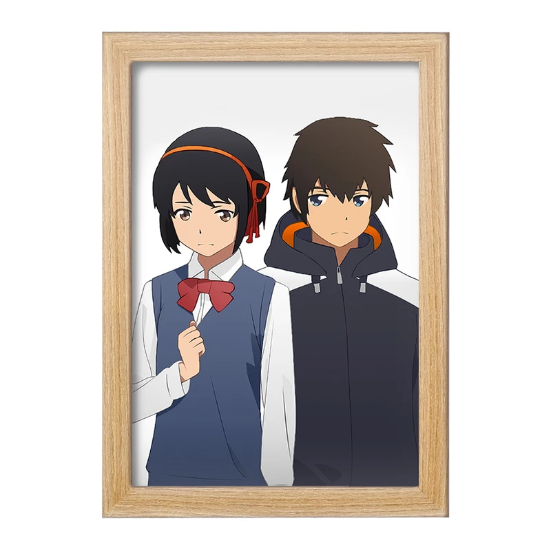 تابلو خندالو مدل تاکی تاچیبانا و میتسویا میامیزو انیمه یورنیم Your Name  کد 16285