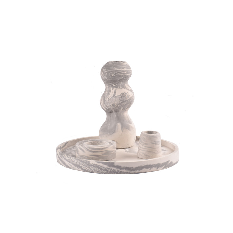 جا شمعی مدل ابر بادی کد HG114 مجموعه 4 عددی