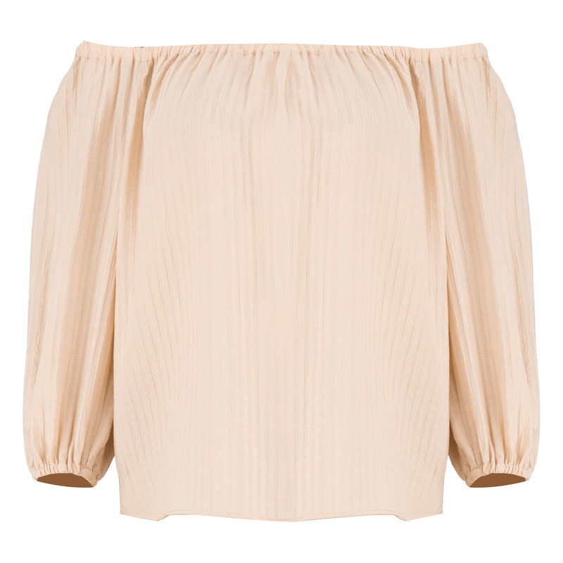 بلوز آستین بلند زنانه سرژه مدل 204586 رنگ کرم