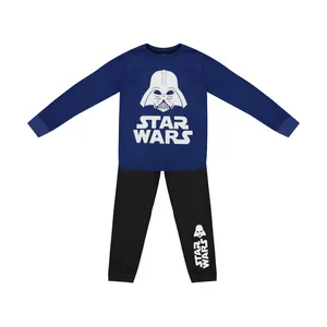 ست تیشرت و شلوار بچگانه طرح استاروارز کد n33 رنگ آبی