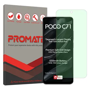 Promate Eye Care model Green light screen protector suitable for Xiaomi Poco C71 mobile phone