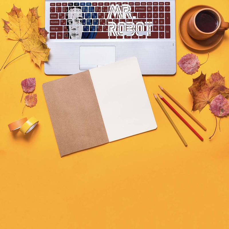 برچسب حروف فارسی کیبورد مدل mr robot کد K-350 