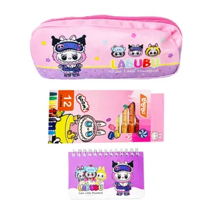 بسته لوازم تحریر مدل لبوبو عروسکی مجموعه 3 عددی