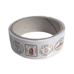 چسب نواری مدل واشی حاشیه دار طرح تمبر عرض 1.5 سانتی متر