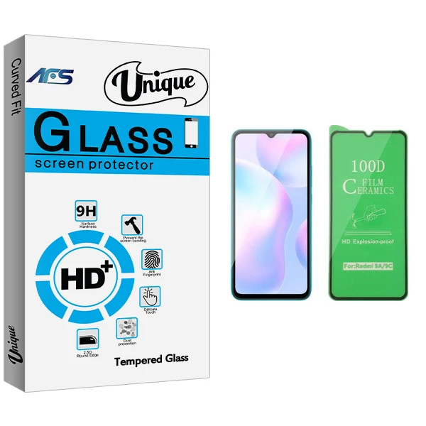 محافظ صفحه نمایش سرامیکی ای اف اس مدل Unique Glass مناسب برای گوشی موبایل شیائومی Redmi 9A