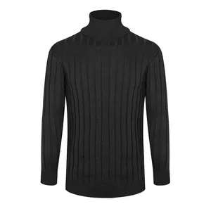 پلیور یقه اسکی مردانه مدل ستونی رنگ مشکی
