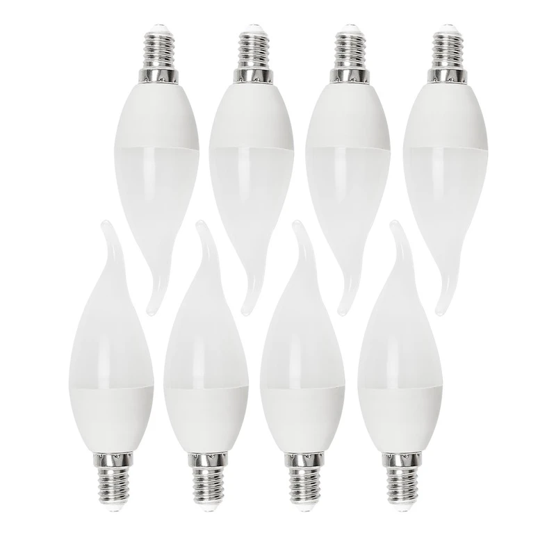 لامپ ال‌ای‌دی 9 وات پارس استار مدل اشکی پایه E14 بسته 8 عددی