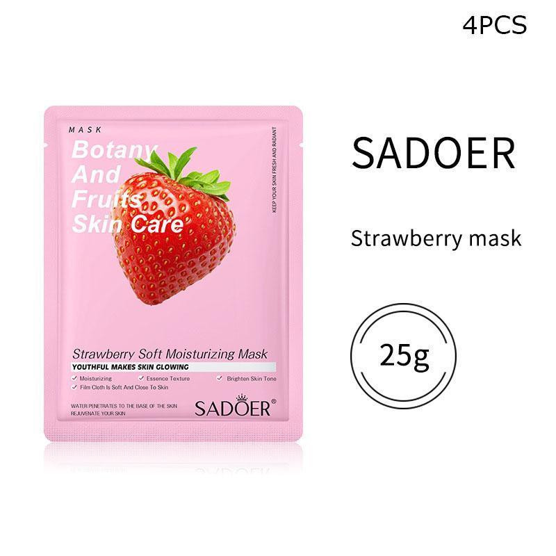 ماسک صورت سادور مدل Strawberry حجم 25 میلی‌لیتر، آرامش‌بخش، تقویت‌کننده، جوان‌کننده، درخشان‌کننده، حاوی ویتامین A، B و B1، مناسب انواع پوست
