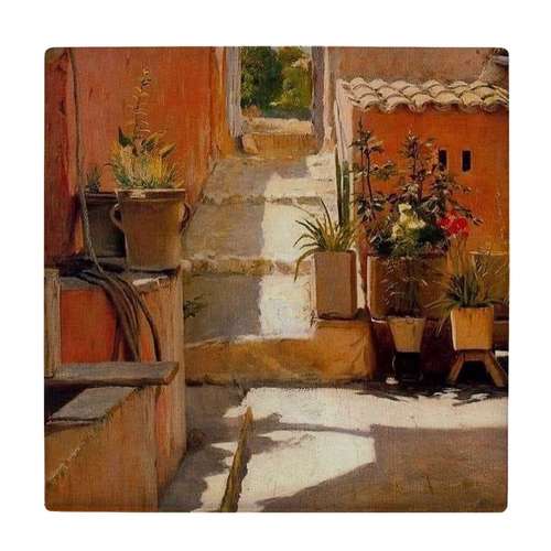 کاشی طرح حیاط خانه مدیترانه ای کد wk1971