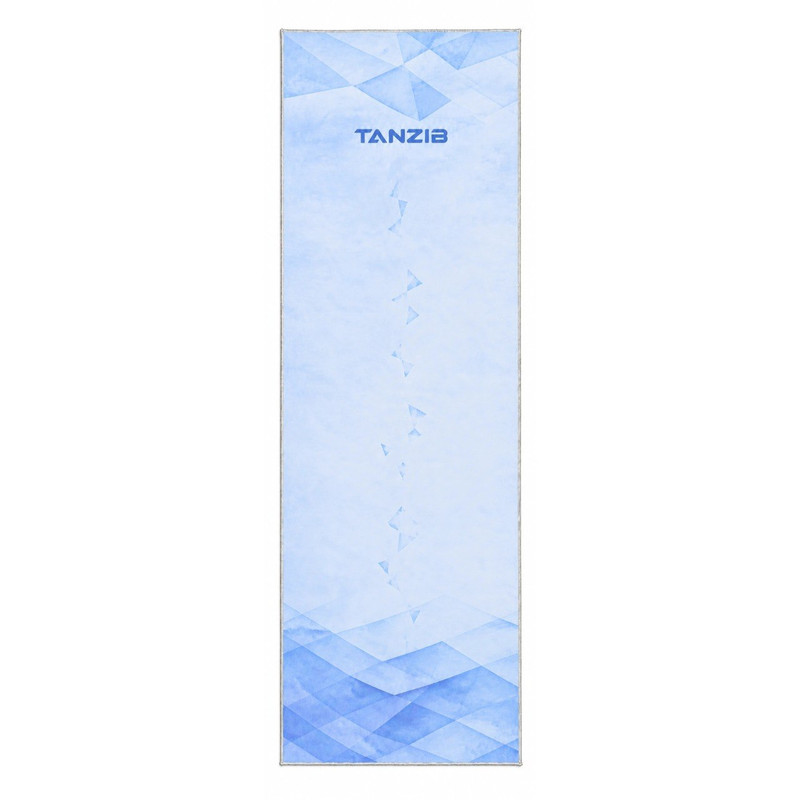 زیرانداز یوگا تن زیب مدل پارچه ای طرح هرم آزوریا کد 01 با ابعاد 0.7×61×183 سانتی‌متر، همراه با بند حمل و کاور