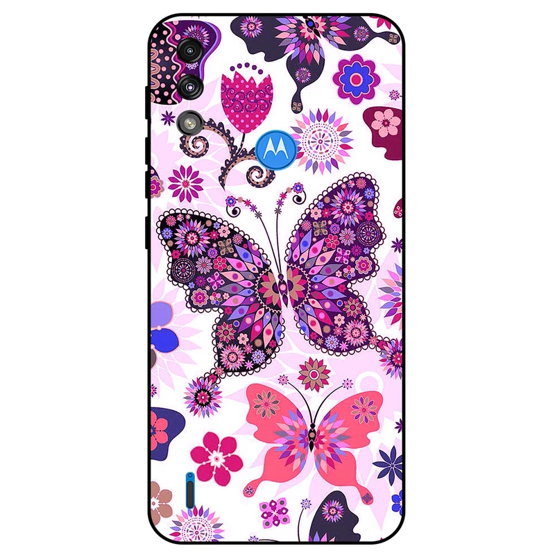 کاور مگافون طرح پروانه مدل 6356 مناسب برای گوشی موبایل موتورولا Moto E7i Power