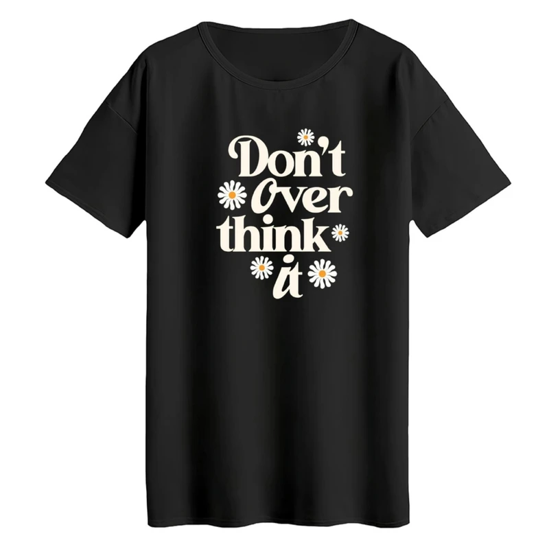 تی‌شرت لانگ آستین کوتاه زنانه مدل تکست مینیمال کد04