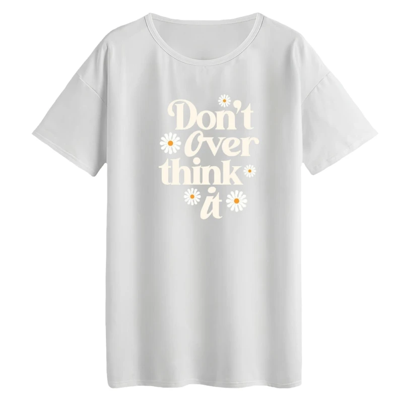 تی‌شرت لانگ آستین کوتاه زنانه مدل تکست مینیمال کد 04