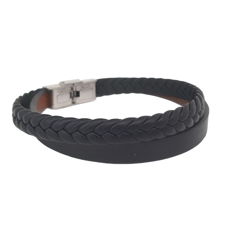 دستبند مردانه مدل مهرآوند چرم طبیعی کد 1718