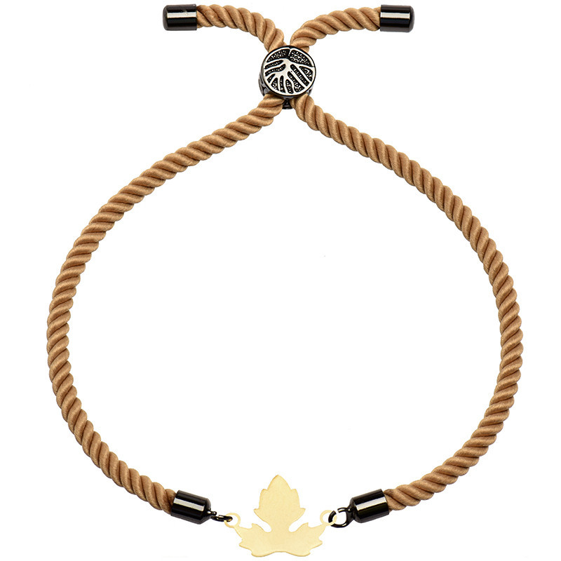 دستبند طلا 18 عیار زنانه الن نار مدل برگ کد ELN2218
