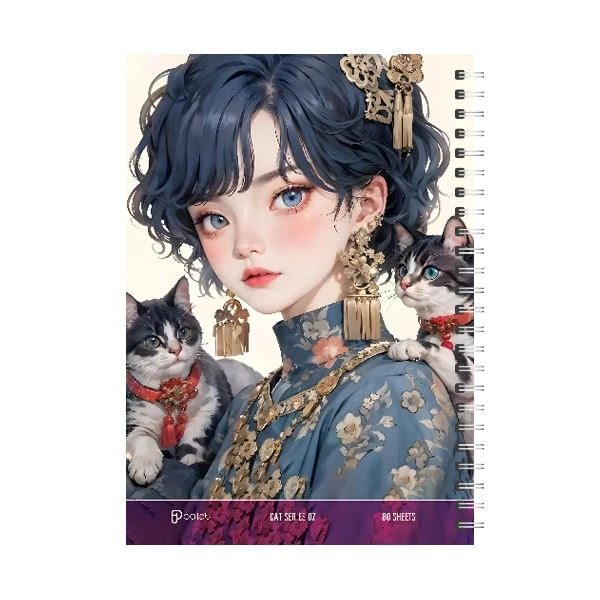 دفتر مشق 80 برگ پالت مدل کت کد 07