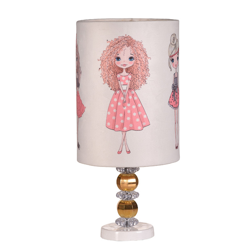 چراغ خواب اتاق کودک مدل دختر فرفری به همراه ساعت و لوستر