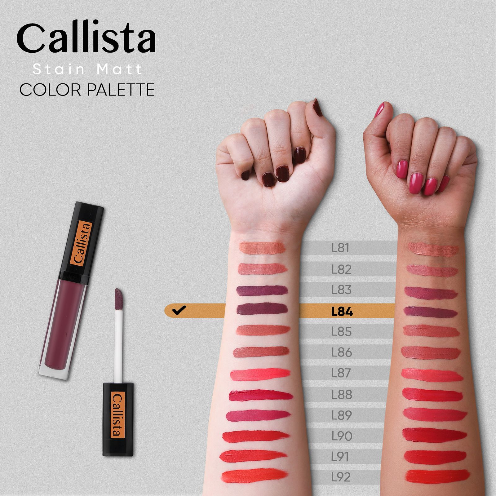 رژ لب مایع کالیستا مدل Stain Matt شماره L84 - - 2