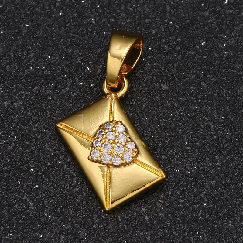 آویز گردنبند طلا 18 عیار زنانه قیراط طرح قلب کد GH2570