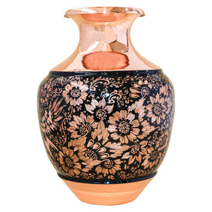 گلدان مسی مدل الماس تراش طرح فریبا کد 19p13-1f2