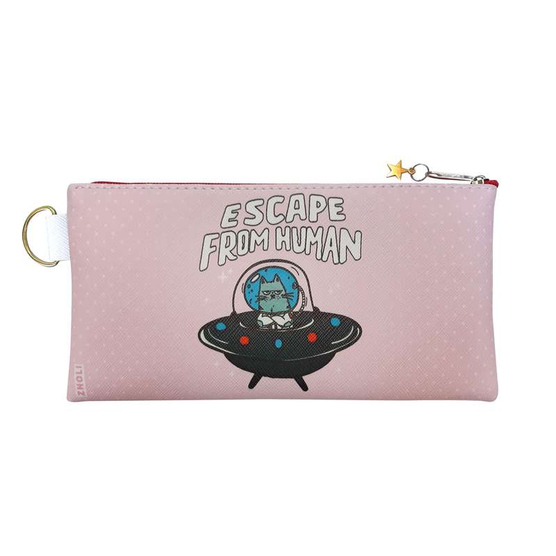 کیف لوازم آرایش زنانه طرح گربه اخمو مدل flat-11