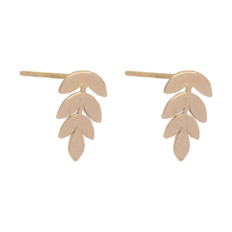 گوشواره طلا 18 عیار زنانه قیراط طرح گندم کد GH4789 - 3