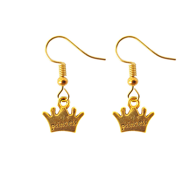 گوشواره دخترانه نمدیکا طرح تاج پرنسس مدل پرنسا