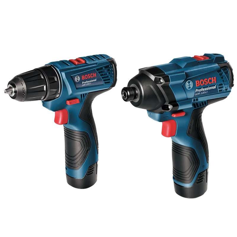 مجموعه بکس و دریل پیچ گوشتی شارژی بوش مدل فوق حرفه ای GDR 120 LI + GSR 120 Li Extra Professional